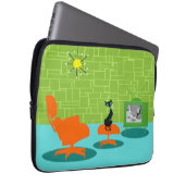 Retro Space Age Kitty Laptop Sieb Laptopschutzhülle (Vorne Rechts)