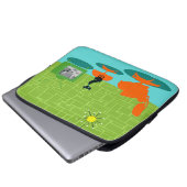 Retro Space Age Kitty Laptop Sieb Laptopschutzhülle (Vorne Knopf)