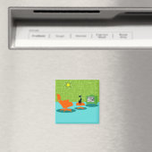 Retro Space Age Kitty Magnet (In Situ (Geschirrspüler))