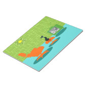 Retro Space Age Kitty Notepad Notizblock (angewinkelt)