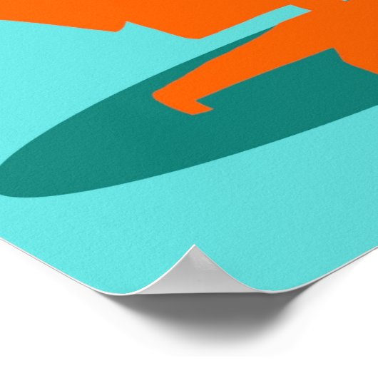 Retro Space Age Kitty Poster (Ecke)