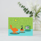 Retro Space Age Kitty Postkarte (Stehend Vorderseite)