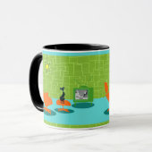 Retro Space Age Kitty Tasse (Vorderseite Links)