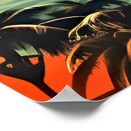 Retro Space Age Miami Poster (Ecke)