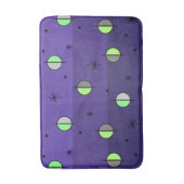 Retro Space Age Planets Stars Indigo Badematte (Vorderseite Vertikal)