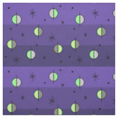 Retro Space Age Planets Stars Indigo Stoff (Muster)