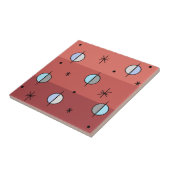 Retro Space Age Planets Stars Lachs Pink Fliese (Seite)