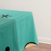 Retro Space Age Planets Stars Türkis Tischdecke (Beispiel)