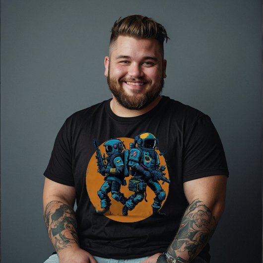 Retro Space Astronauts-Galaxy Rebel Fighter SciFi T-Shirt