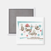 Retro 'Space Cadets' Magnet (Vorderseite/Rückseite)
