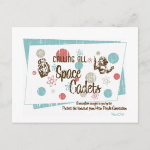 Retro 'Space Cadets' Postkarte