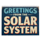 Retro Space Calendar - Grüße von den Planeten Kalender (Titelbild)