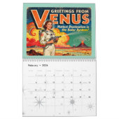 Retro Space Calendar - Grüße von den Planeten Kalender (Feb 2026)