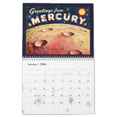 Retro Space Calendar - Grüße von den Planeten Kalender (Jan 2026)