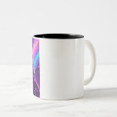 Retro Space Cat Tasse - Vaporwave Galaxy Kitty Cof (VorderseiteRechts)