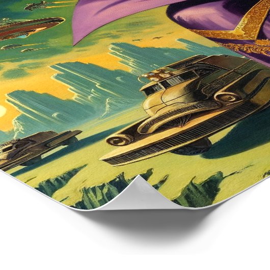 Retro Space Commander Poster (Ecke)