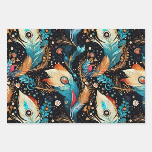 Retro Space Exploration Galaxy Geschenkpapier Set (Vorderseite 3)