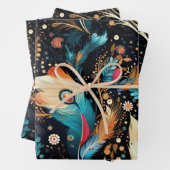 Retro Space Exploration Galaxy Geschenkpapier Set (Beispiel)