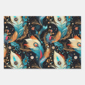 Retro Space Exploration Galaxy Geschenkpapier Set (Vorderseite)