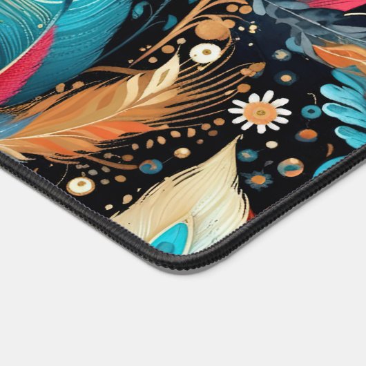 Retro Space Exploration Galaxy Schreibtischunterlage (Ecke)