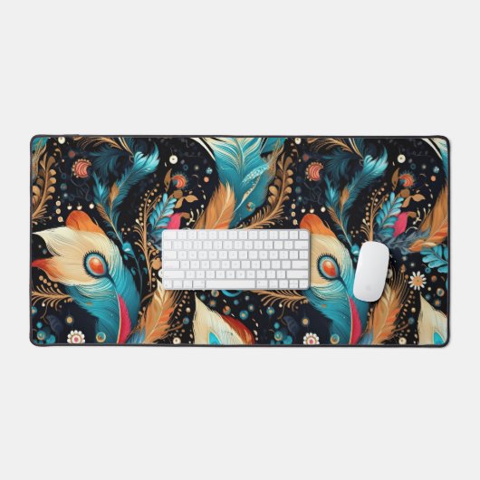 Retro Space Exploration Galaxy Schreibtischunterlage (Tastatur & Maus)