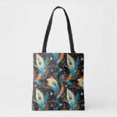 Retro Space Exploration Galaxy Tasche (Vorderseite)