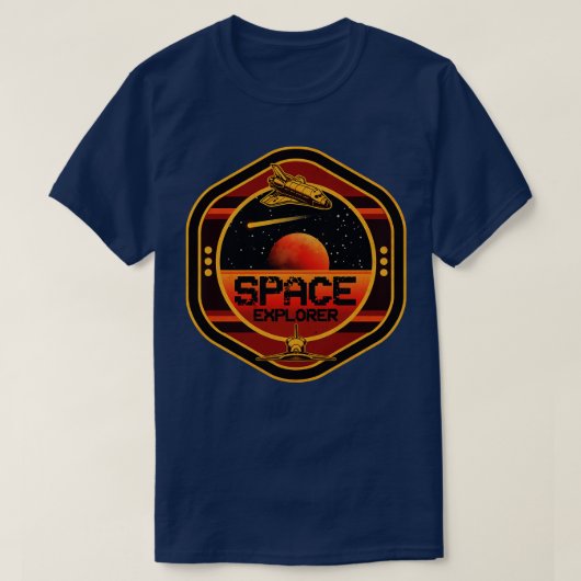 Retro Space Explorer T-Shirt (Design vorne)