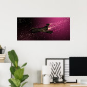 Retro Space Fighter Poster (Heimbüro)