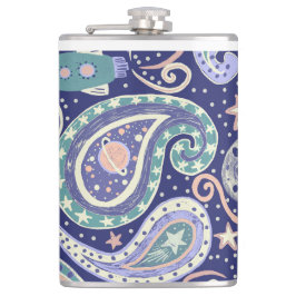 Retro Space Galaxy Design Flachmann