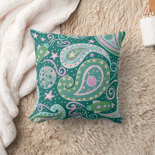 Retro Space Galaxy Kissen (Decke)