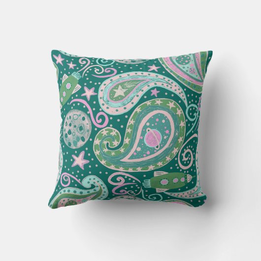 Retro Space Galaxy Kissen (Rückseite)