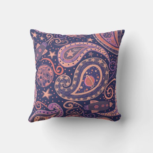 Retro Space Galaxy Kissen (Rückseite)