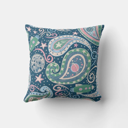 Retro Space Galaxy Kissen (Rückseite)