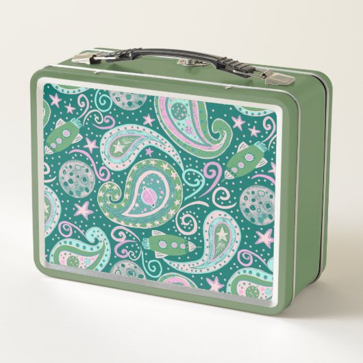 Retro Space Galaxy Metall Brotdose (Rückseite)