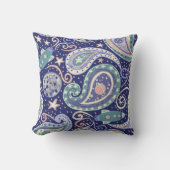 Retro Space Galaxy Paisley Design Kissen (Vorderseite)