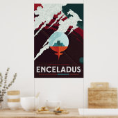 Retro Space Poster Cassini Mission to Saturn (Küche)