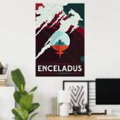 Retro Space Poster Cassini Mission to Saturn (Heimbüro)