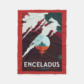 Retro Space Poster Cassini Mission to Saturn Fleecedecke (Vorderseite)