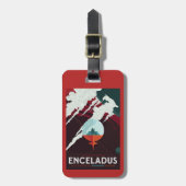 Retro Space Poster Cassini Mission to Saturn Gepäckanhänger (Vorderseite vertikal)