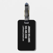 Retro Space Poster Cassini Mission to Saturn Gepäckanhänger (Rückseite vertikal)