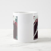 Retro Space Poster Cassini Mission to Saturn Jumbo-Tasse (Vorderseite)