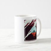 Retro Space Poster Cassini Mission to Saturn Kaffeetasse (VorderseiteRechts)