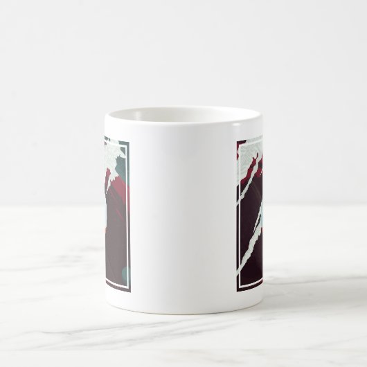 Retro Space Poster Cassini Mission to Saturn Kaffeetasse (Mittel)