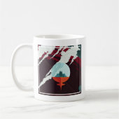 Retro Space Poster Cassini Mission to Saturn Kaffeetasse (Links)