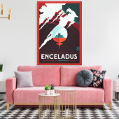 Retro Space Poster Cassini Mission to Saturn Leinwanddruck (Insitu (Wohnzimmer))