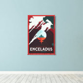 Retro Space Poster Cassini Mission to Saturn Leinwanddruck (Insitu (Holzboden))