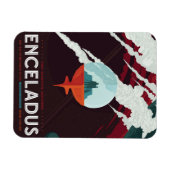 Retro Space Poster Cassini Mission to Saturn Magnet (Horizontal)