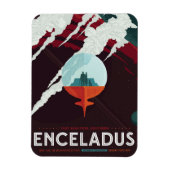 Retro Space Poster Cassini Mission to Saturn Magnet (Vertikal)