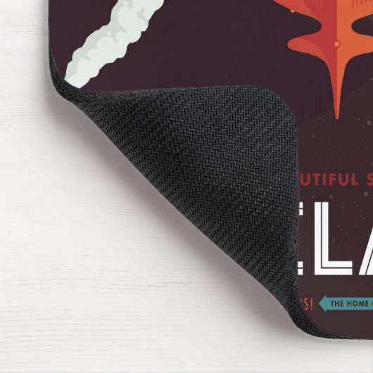 Retro Space Poster Cassini Mission to Saturn Mousepad (Ecke)