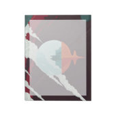 Retro Space Poster Cassini Mission to Saturn Notizblock (Rotiert)